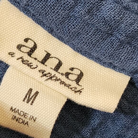 A.n.a. Medium Navy Blue Blouse - Picture 3 of 4